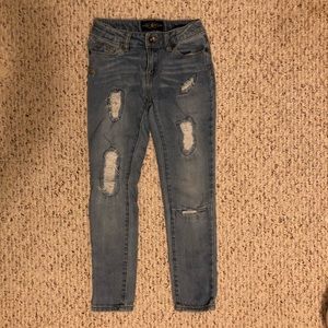 Lucky Brand Girls Jeans - light wash distressed